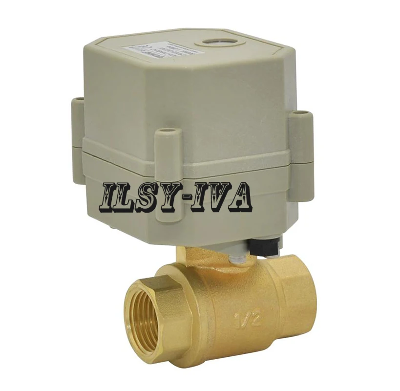 AC/DC9~24V two-way DN15(G1/2'')brass electric actuator valve,CR07 seven wires control  ball valve with feedback signal