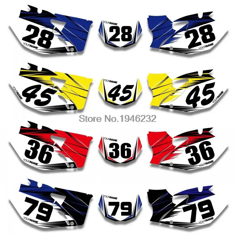 

NICECNC Custom Number Plate Background Graphics Sticker & Decal For Yamaha WR250F WR450F 2007 2008 2009 2010 2011 WR 250F 450F