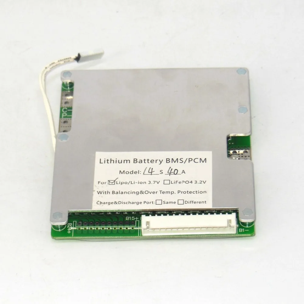 14S Li-ion/Lipo/LiMn battery protection board 48v(58.8V) lithium battery pack BMS/PCM 40A continuous Discharge