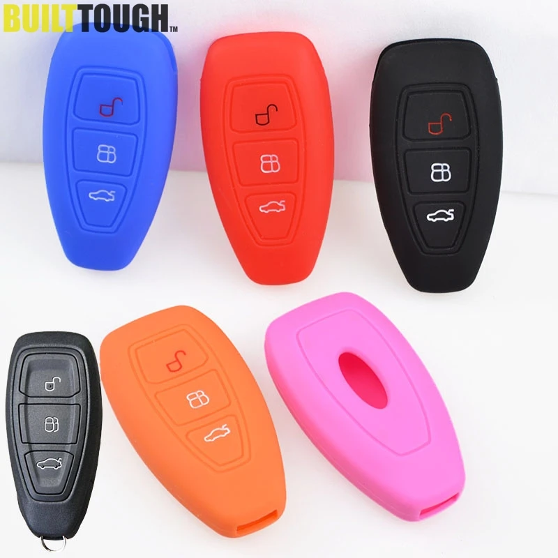 3 Button Remote Key Silicone Cover Fit For Ford Fiesta Focus Mondeo Kuga Escape C-Max Ecosport S-Max Galaxy Case Fob Shell