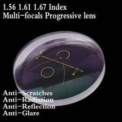 1.56 1.61 1.67 Index Aspheric Multi-focal Progressive Optical Prescription Eyeglasses Lens Presbyopia Lenses For Eye Glasses