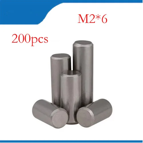 

200PCS M2*6 304stainless steel cylindrical pin positioning pin locating pin dowel pin dowel