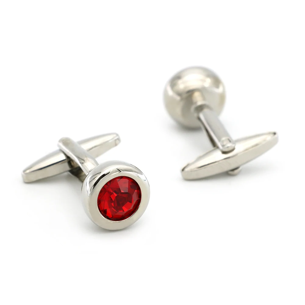 iGame New Arrival Crystal Cuff Links Brass Material Red Color Stone Design Gift For Man Free Shipping