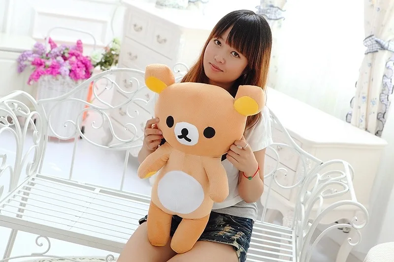 high quality,stuffed toy relax bear Rilakkuma bear plush toy throw pillow ,Christmas gift h155