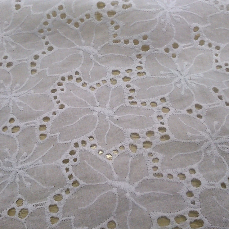

9088 cotton hollow-out big machine embroidery woven fabric,XERY-2857