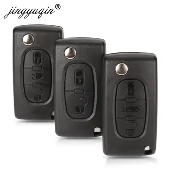 מקרה מפתח לרכב עם 10 יחידות 2/3 כפתורים עבור Peugeot 207 307 308 407 607 807 עבור Citroen C2 C3 C4 C5 C6 מפתח רכב מתהפך