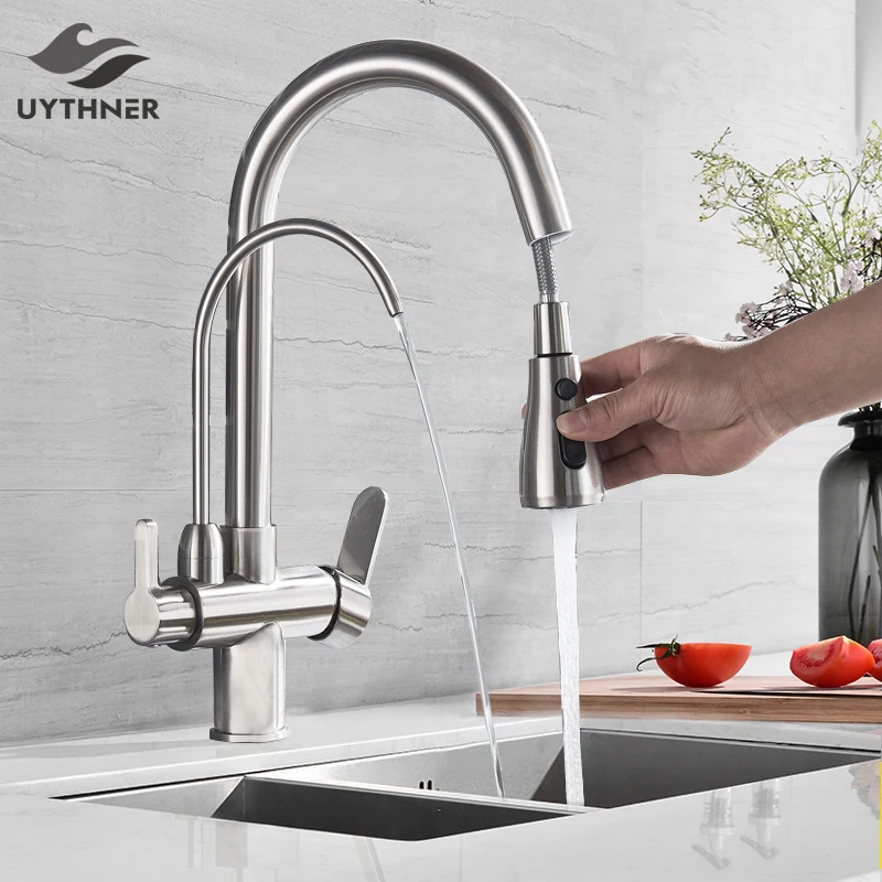 Dual Handle 360 Degree Water Filter Faucet