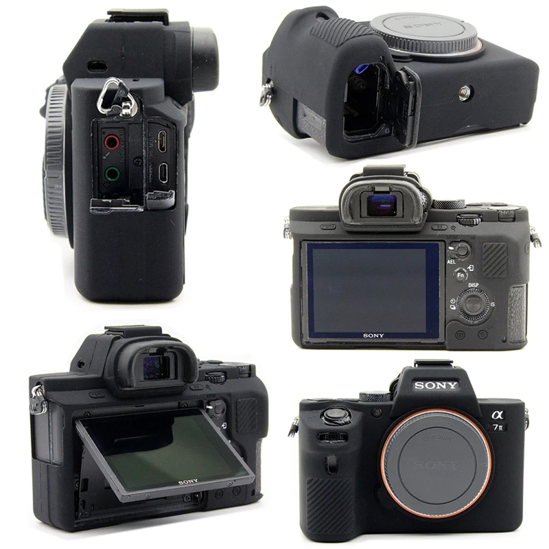 Rubber Silicon Case Body Cover Protector Soft Frame Skin for Sony A7 II A7R Mark 2 A7S Mark II ILCE-7M2 ILCE-7RM2 ILCE-7SM2 A7M2