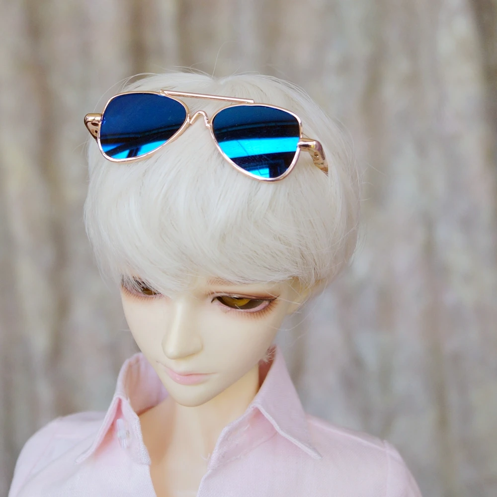 BJD Sunglasses Blue Harley Glasses Bookman Prop For 1/3 24