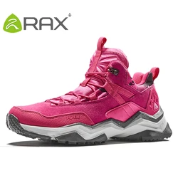 RAX-Sapatos de caminhada impermeáveis para mulheres, antiderrapante, respirável, montagem, ao ar livre, profissional, trekking, inverno