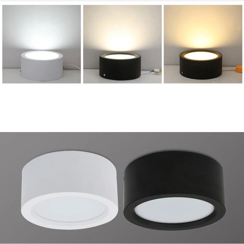 Surface Mounted 12W LED downlight 7W 9w Ceiling Lamps Ultra Thin Driverless cob led spot lights 220V Ceiling Fixtures Lighting