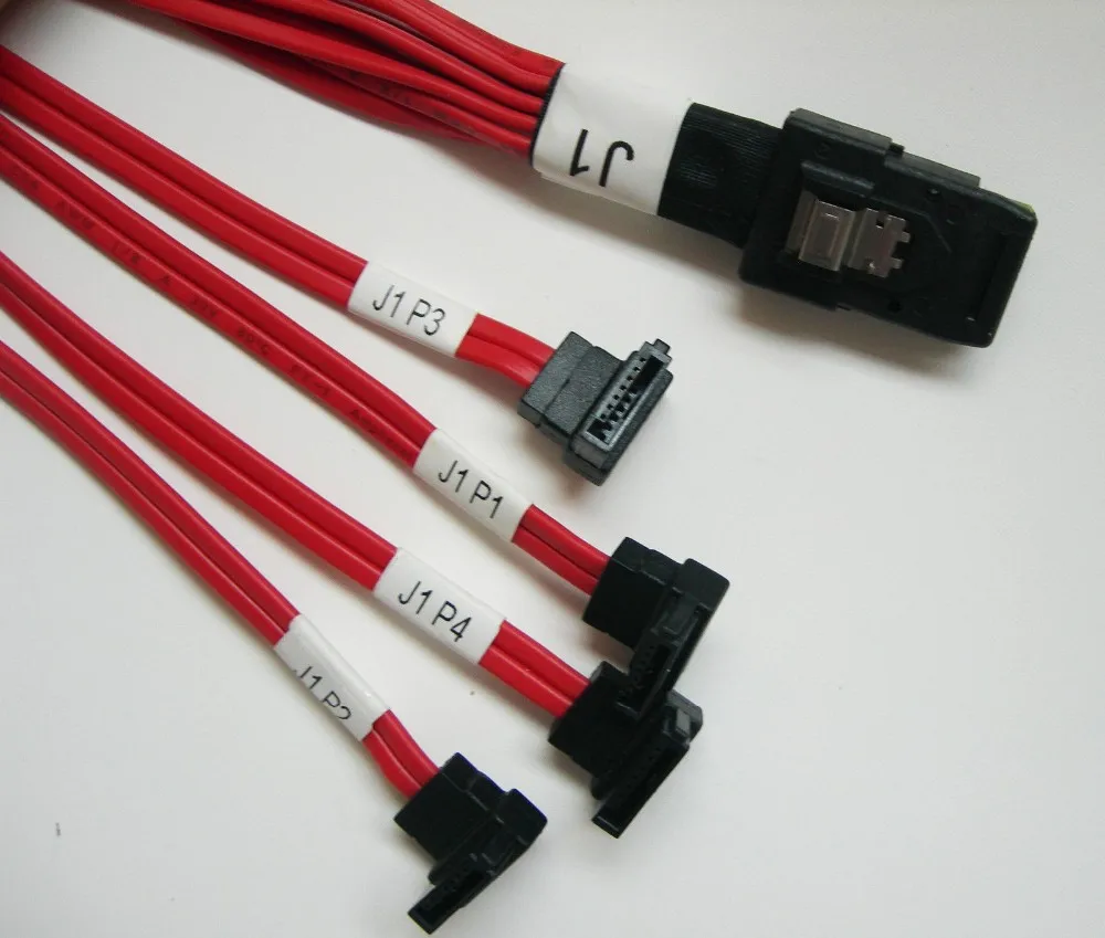 Бесплатная доставка, высококачественный кабель MiniSAS, 36 контактов, телефон с 7 контактами, 4 SATA, вертикальный 90 градусов, 85 см, поддержка 6 элементов