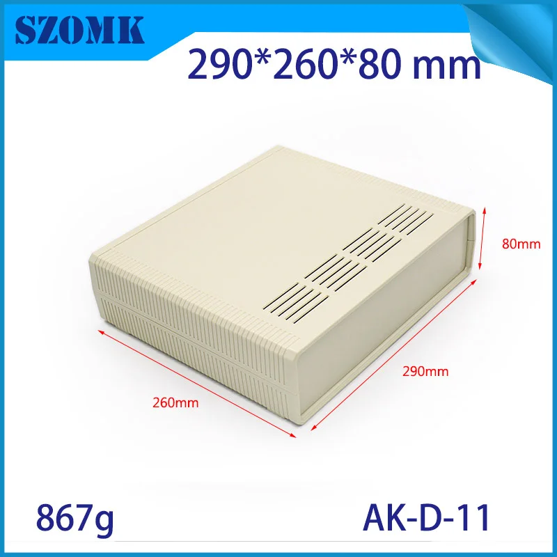 Plastic abs Junction Box Ip54 (1Pcs) 290*260*80mm Abs Desk Top Enclosure Junction box abs electrical housing case szomk plastic