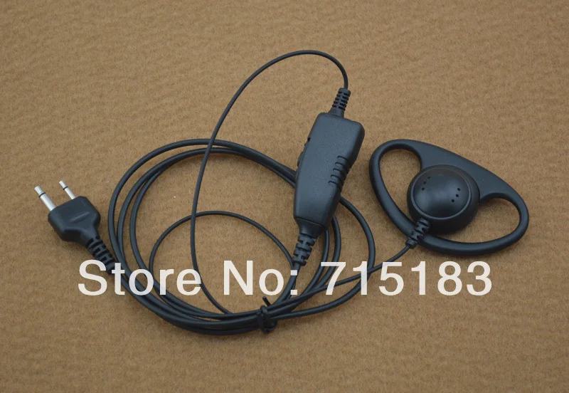 

ICOM S/S1 Plug Connctor D-ring 1-Wire Earpiece MIC with PTT (Push to Talk) For ICOM IC-F11 IC-F21 IC-V82 IC-U82 VERTEX VX-200