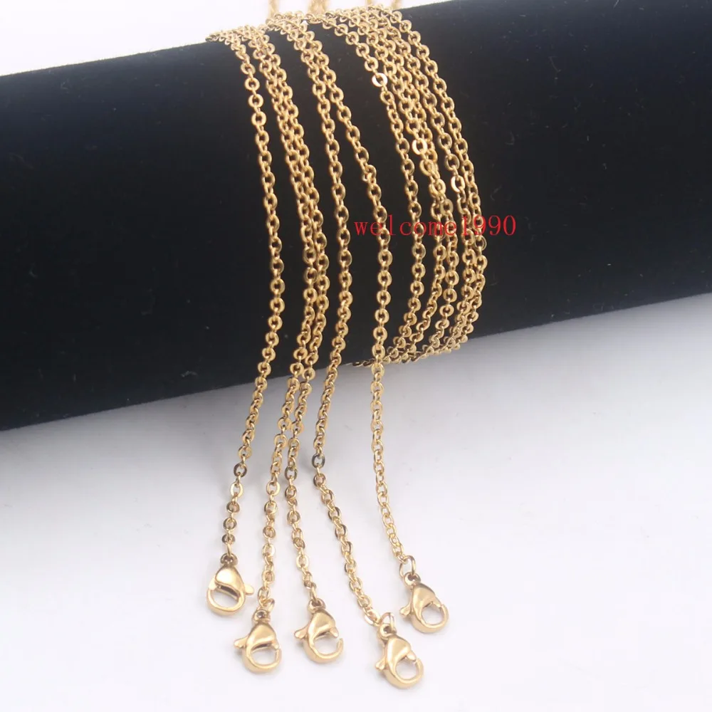 Lot 100pcs Fashion Necklace Stainless steel Jewelry Thin 2mm 18 inch (45cm) Fit Pendant Women