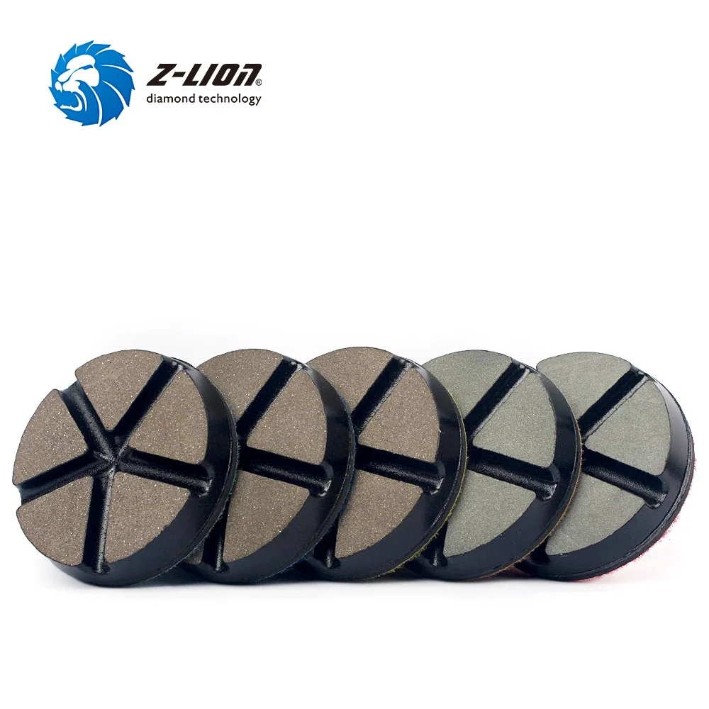 Z-LION 3pcs Ceramic polishing pad 75mm Concrete Floor Grinding Wheel Diamond Polishing Pads Dry Wet Use Coarse Grinding