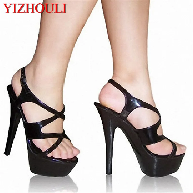 

New stock is 15 cm high heels bottom can be customized according to customer requirements of the lacquer that bake photo sandals