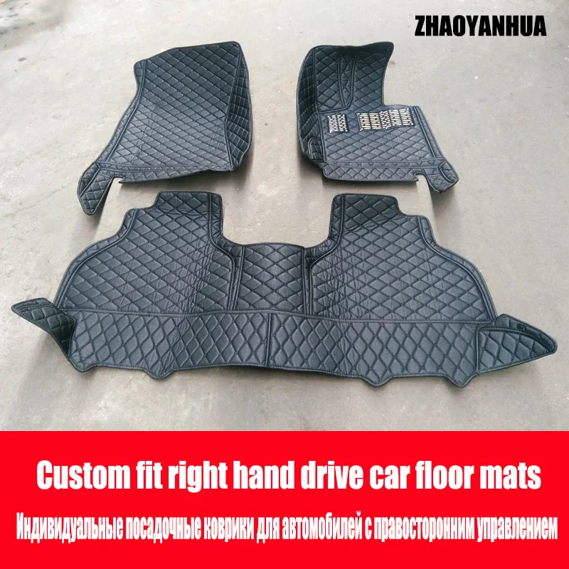 ZHAOYANHUA Right hand drive car car floor mats made for Kia K7 Cadenza full cover waterproof foot case car-styling carpet rugs p