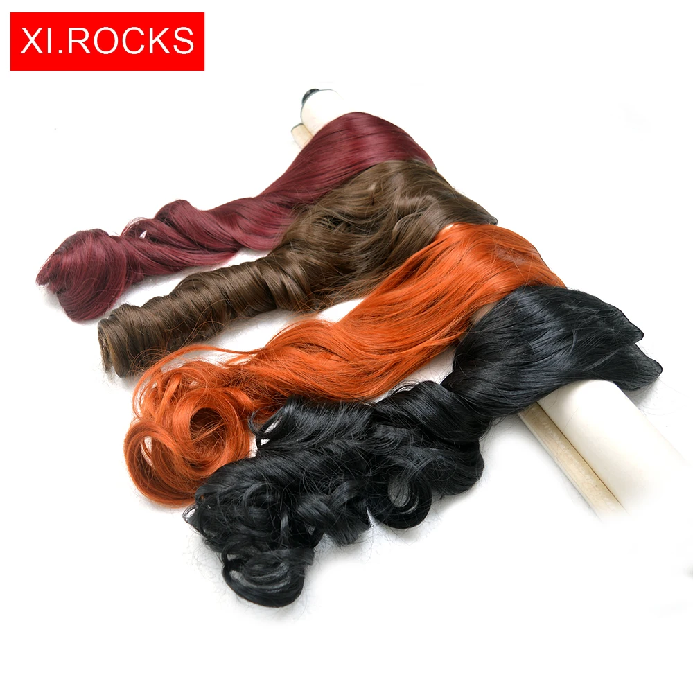 

Xi.Rocks WJJ12070 1piece Multiple colors Wig Synthetic Extensions Clip In Hair Extensions For Black Women Wavy Long Extensions