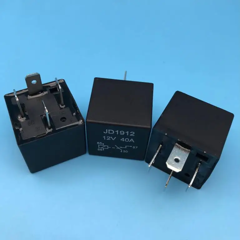 

Free shipping JD1912 auto parts market best 4 pin relay 12v 24v 40A terminals automotive high current relay