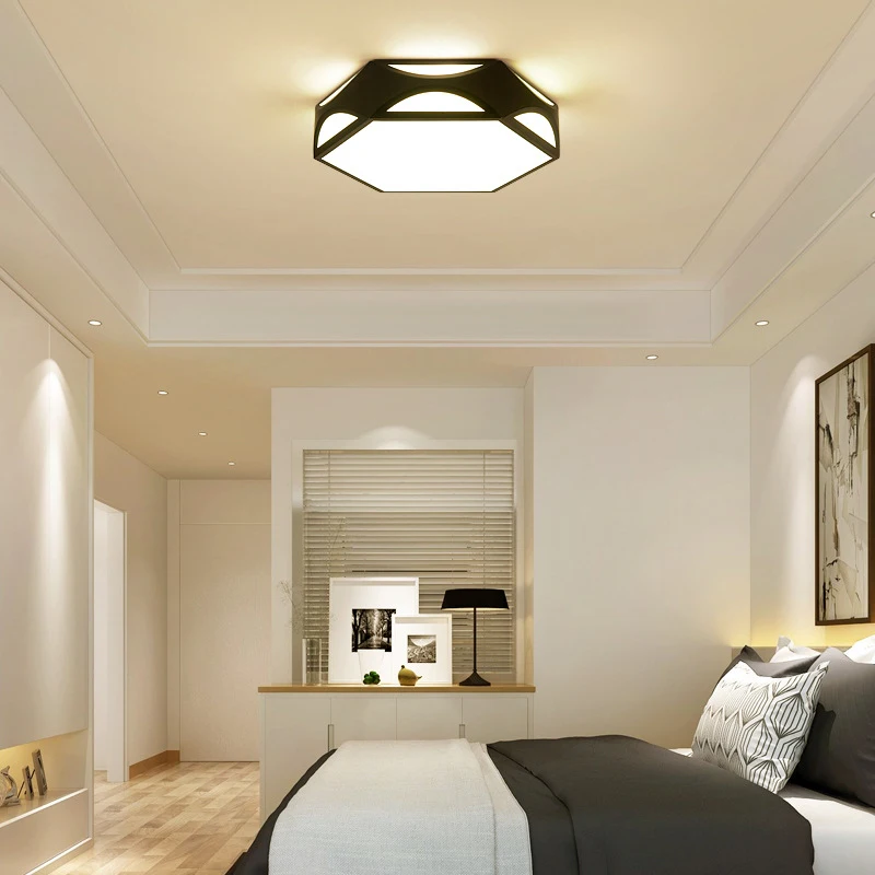 Nordic Modern Style Geometric Lamp Bedroom Living Room Study Innovative Creative Beautiful Energy-Saving LED Ceiling Lamp