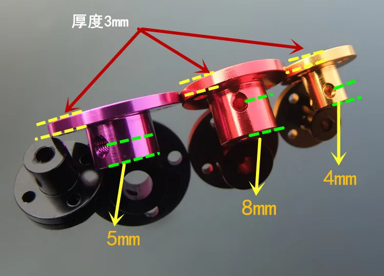 K883 Red Color Disc Couplings Aluminum Alloy Material Heat Color DIY Model Car Making Free Shipping Spain