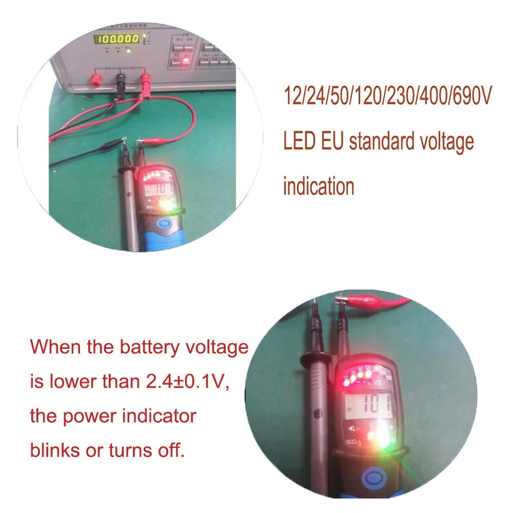 HP-38A Tester Pen,Digital LCD display AC/DC Voltage Tester Non-contact Auto-range,Phase Rotation,Test Detector Continuity Test