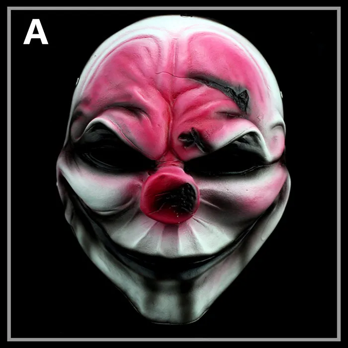 9pcs Payday 2 Mask Dallas Mask/Wolf/Chains/Hoxton Payday 2 Cosplay Halloween Horror chainsaw clown mask payday masquerade mask