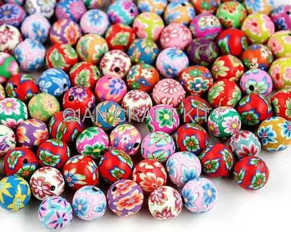 

500pcs mixed sizes and Mixed Color Polymer Clay Ceramic Spacer Loose Beads sampler set (6mm-12mm) D25