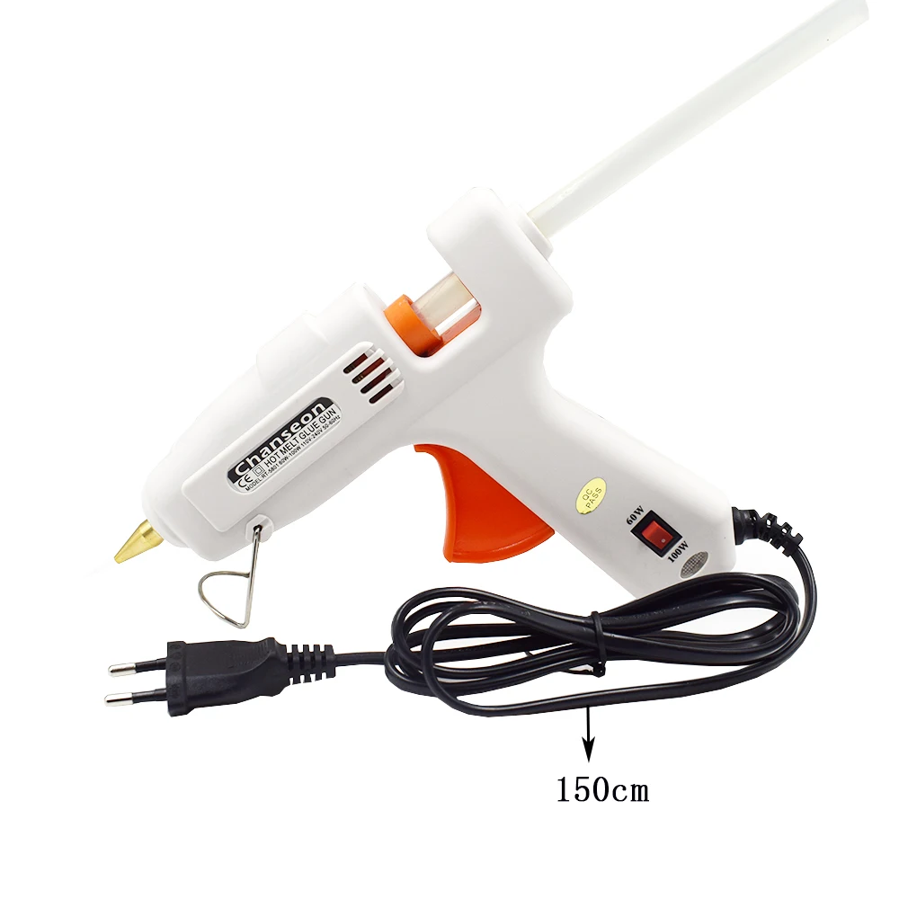 Chanseon EU 60W 100W Hot Melt Glue Gun With 11mm Diameter Glue Sticks Industrial Guns Thermo Electric Heat Temperature Tool