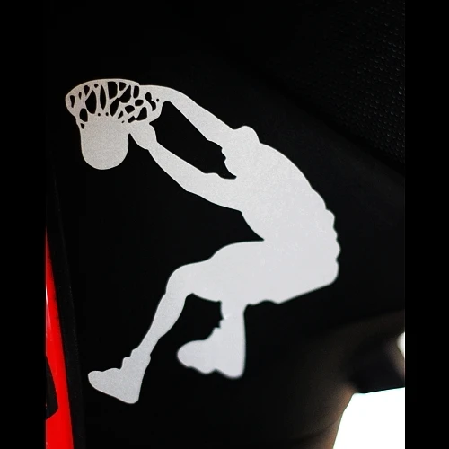 car decals basketball player 10cm*10.9cm car motorcycle ebike reflective waterproof vinyl stickers applique