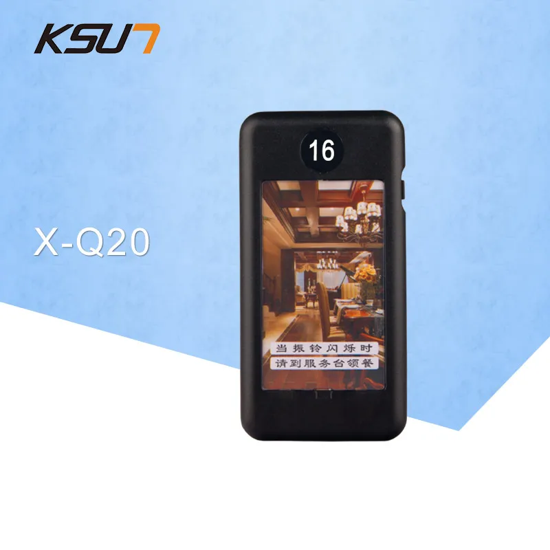 KSUN X-Q20 Wireless Pager 433MHz to Take Meal Card Vibration Buzzer to Take Meal Card Pager