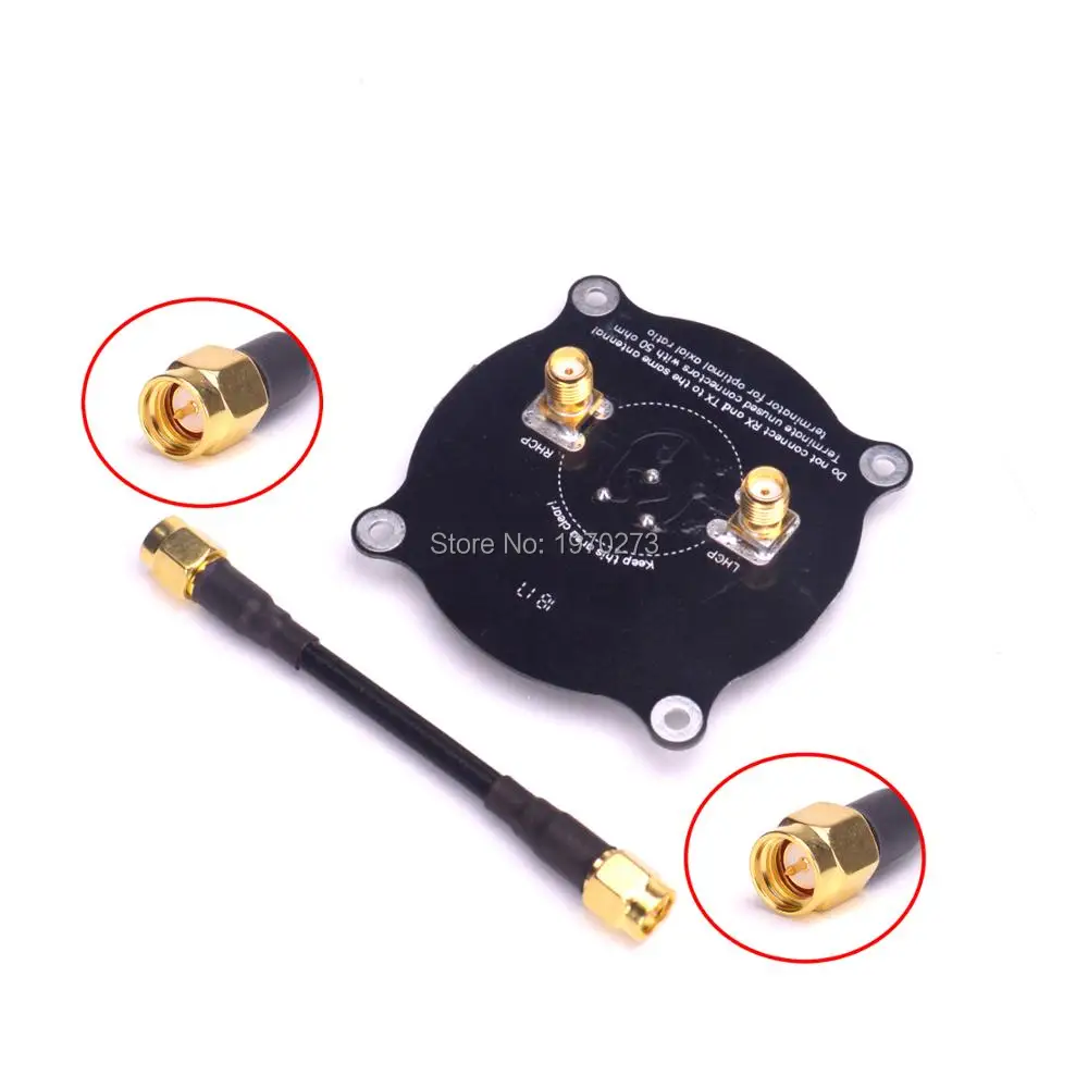 1Pcs 5.8GHz Triple Feed Patch Antenna SMA / RP SMA Directional Circularly Polarized Antenna for FPV Fatshark Goggles RC Drone