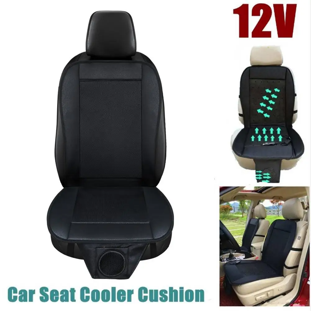 12V Car Cooling Seat Cushion Cover With Air Ventilated Fan Conditioned Cooler Pad Suitable For All Cars Auto Accessories