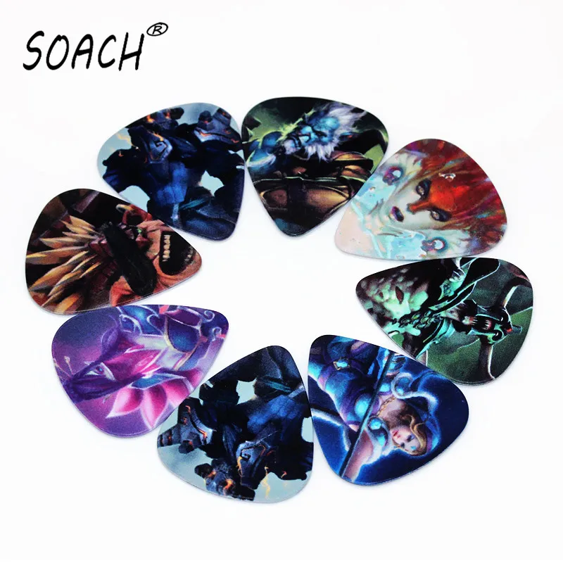 SOACH 50pcs Newest cartoon Guitar Picks Thickness 1.0mm guitar paddle Guitar Accessories ukulele bass