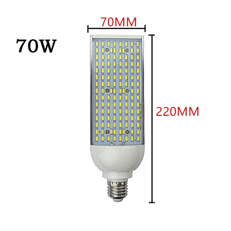 Imagem -02 - Lâmpada de Rua E27 E26 Led Lâmpada Milho de 70w 100w 150w com Iluminação de Alto Brilho para Estacionamento de Áreas Externas Luz Fria e Quente Branca