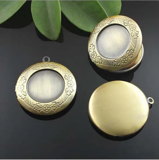 5Pcs Copper Openable Locket Pendant Frame Necklace for Women Golden Photo Locket Pendants Necklace DIY Jewelry Making Supplies