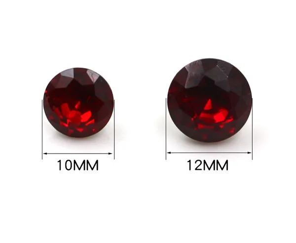 10pcs/lot High-grade Red Crystal Shirt Button Imitation Gemstone buttons Sewing Button for Decoration Garments(SS-97-3)