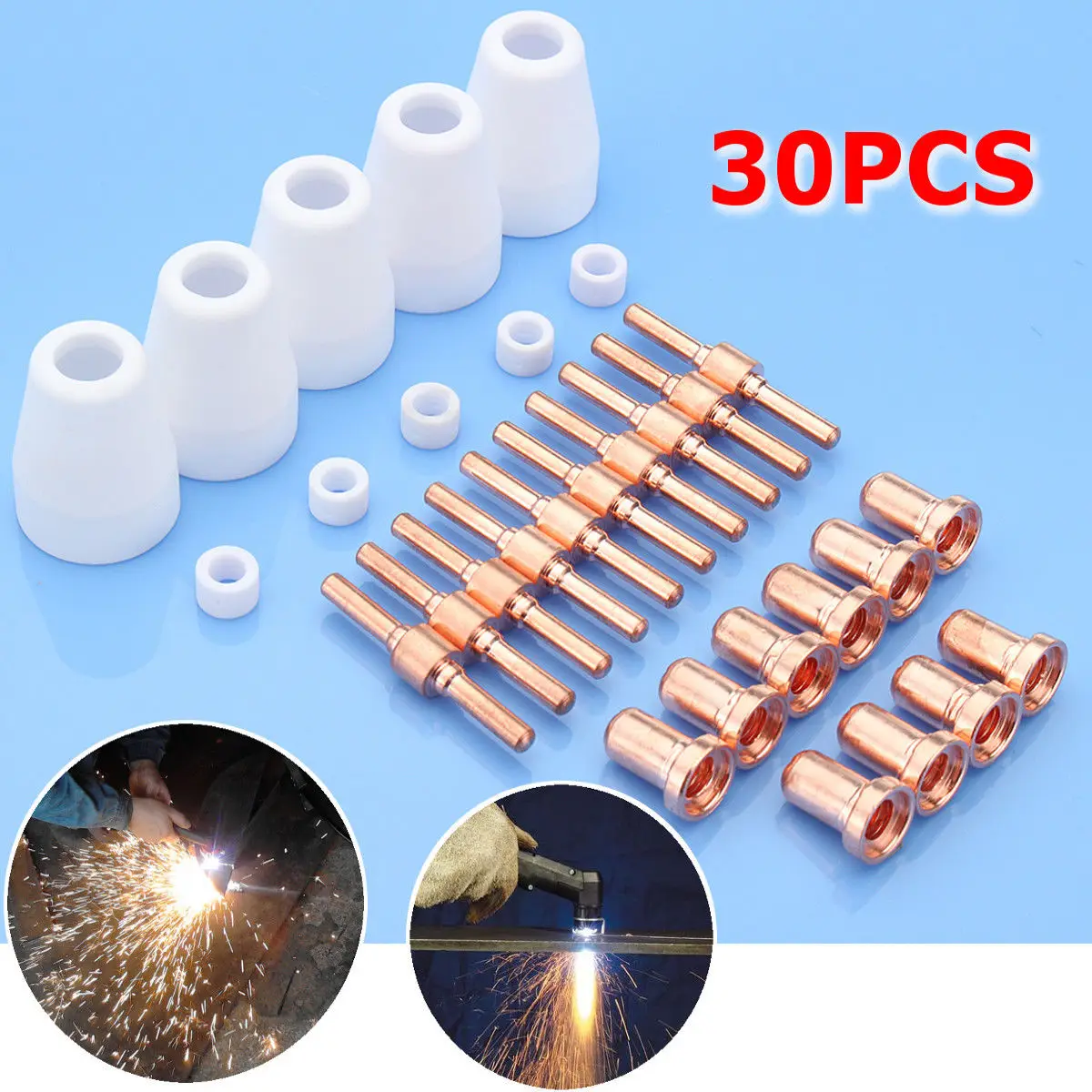 

30pcs Thermal Dynamics Plasma Cutter Consumables Spare Parts Kit For BPS40