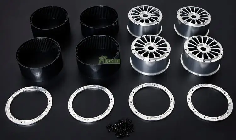 Alloy CNC Wheel Hub Assembly Kit Fit for 1/5 Rovan F5 MCD XS-5 (only Rim)