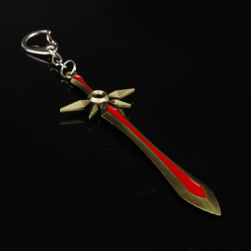 Hot Online Game League of legend keychain LOL Sword Weapon Pendant Keyring Chaveiros Metal Game Jewelry Drop Shipping