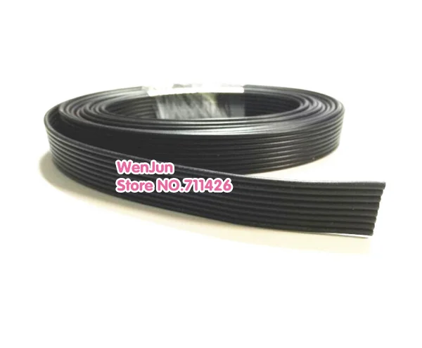 High Quality 8pin all BLACK 1007 18AWG Ribbon Cable for led pixel module 8P connector 8 pin Parallel cable