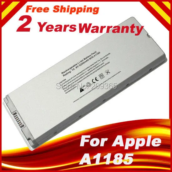 

White 5600mAh A1185 A1181 Laptop Battery For Apple MA566 MA566FE/A MA566G/A MA566J/A FOR MACBOOK 13" MA472 MA472B/A MA701 MB404X