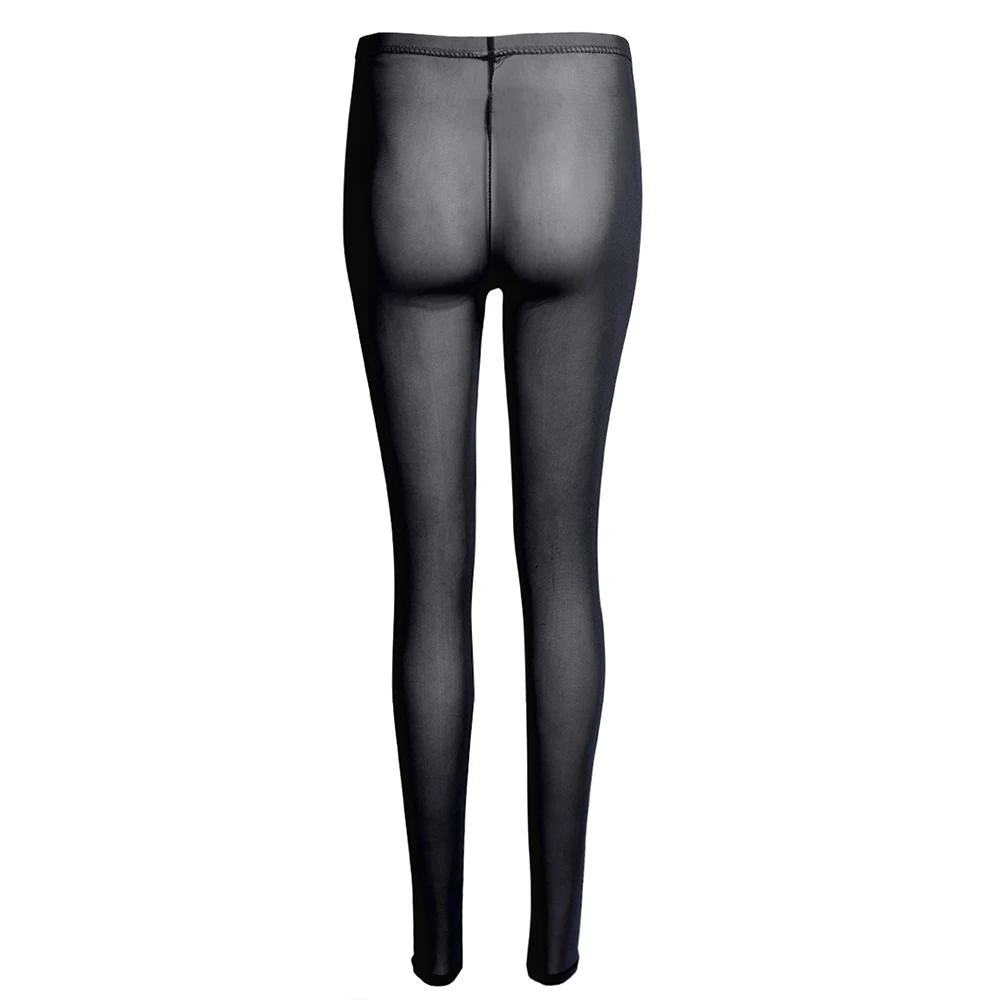 Vrouwen Lingerie See-through Sheer Mesh Slim Cut Broek Leggings Broek vrouwen Kleding Nachtkleding Sexy Leggings voor Dansen