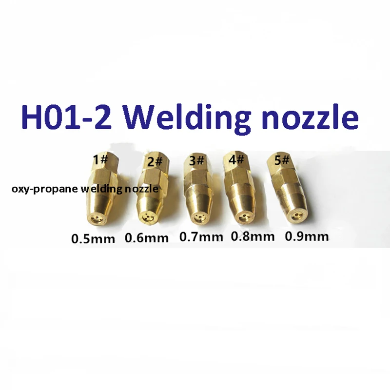 oxy-Propane welding nozzle welding tips 1# 2# 3# 4# 5# for H01-2 H01-6 H01-12 H01-20 welding torch