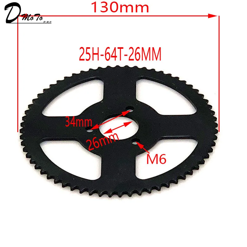 60 62 64 66 68 70 72 74 76 78 80 T Tooth 25H 26MM Rear Sprocket Mini Moto ATV Quad Dirt Pit Pocket Bike Chopper 47CC 49CC