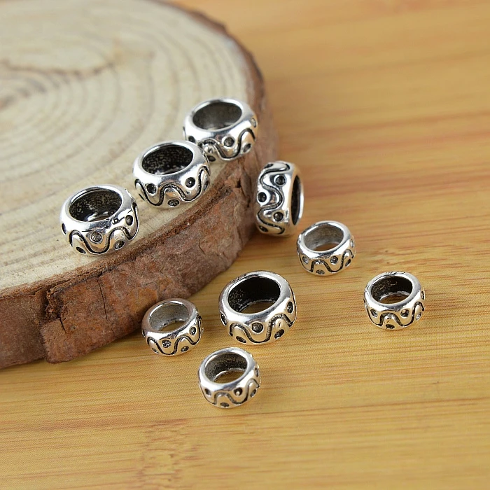

925 Silver Jewelry Spacers Sterling Silver Mala Markers Jewelry Findings Beads Real Silver Jewelry Beads Lucky Symbol