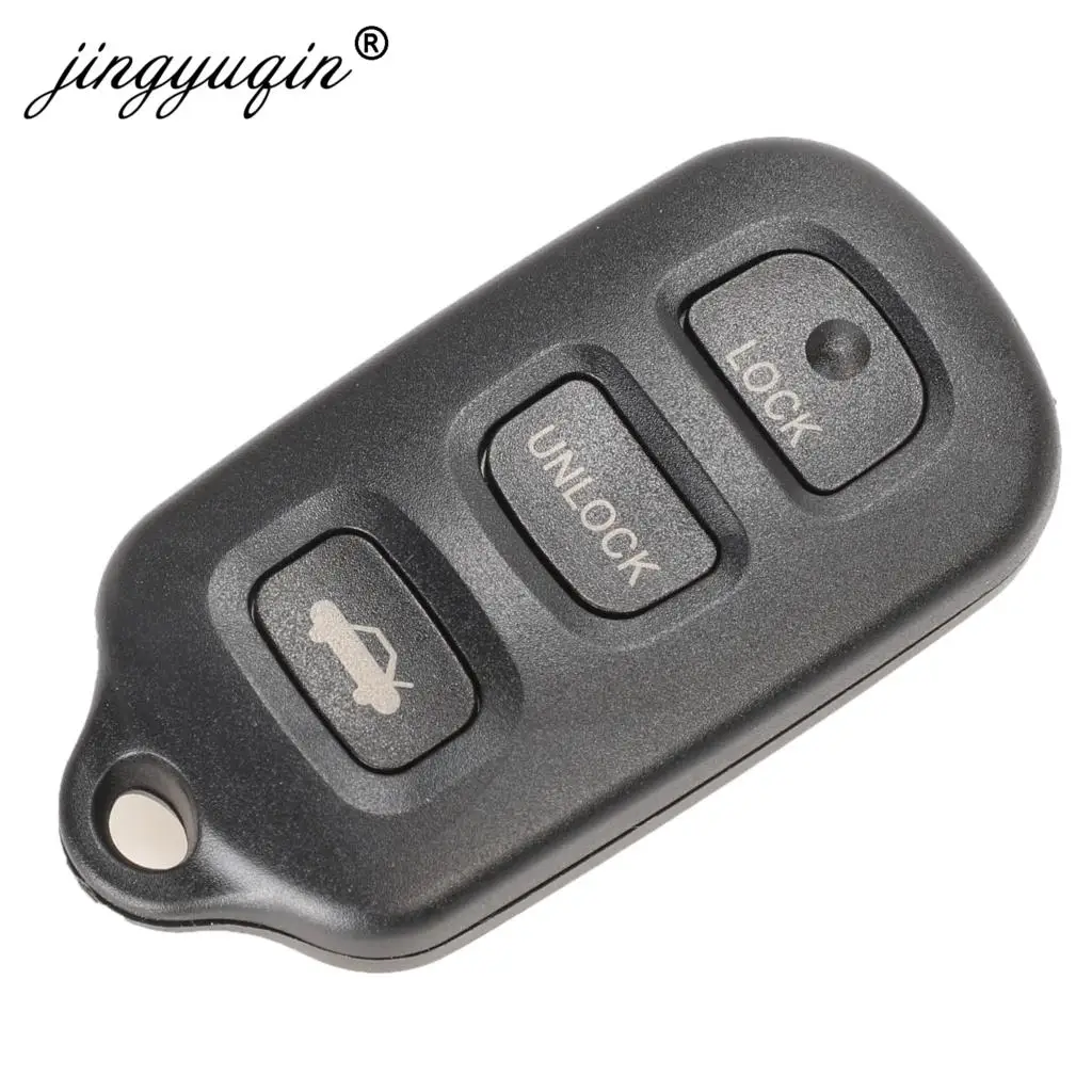 jingyuqin Remote key Shell fob 3 Button + Panic for Toyota Sequoia 4-Runner 4Runner 2003-2008 Keyless Case Replacement