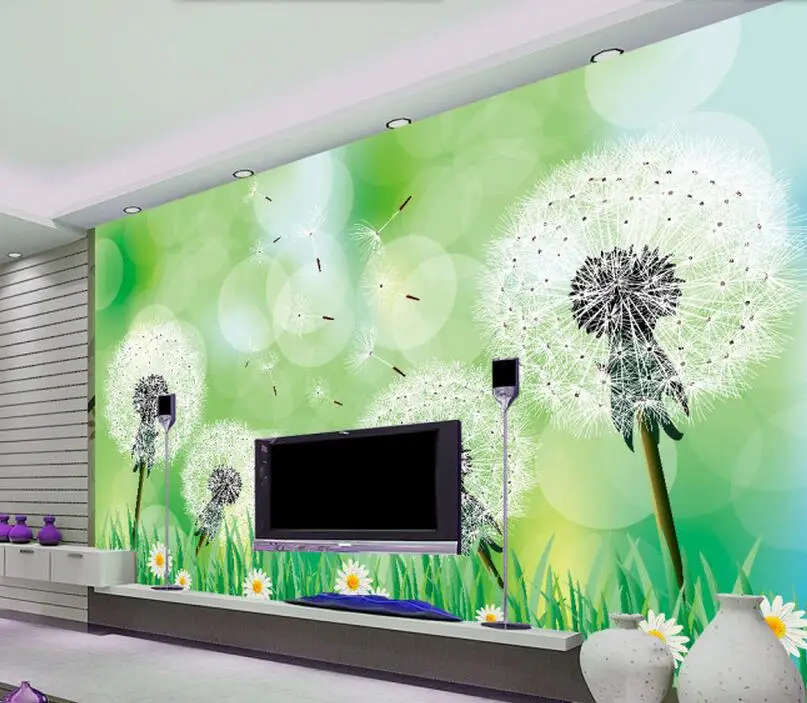 

Custom children wallpaper,Dandelion Dreams,3D stereoscopic wallpaper for living room children's room park backdrop wallpaper