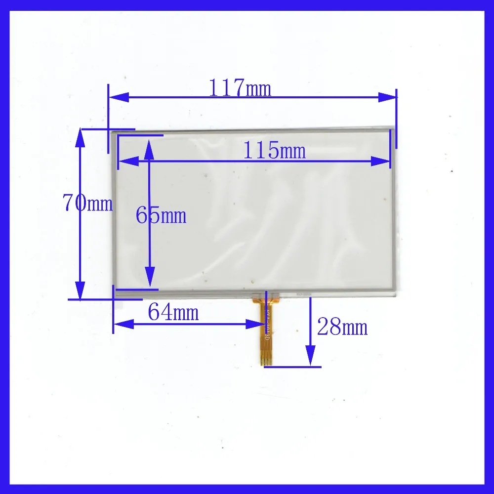 

ZhiYuSun 5 Inch Touch Screen welding 117mm*70mm Small five inches for AT050TN33 117*70 Teclas E road navigation MP45 LH980N GPS